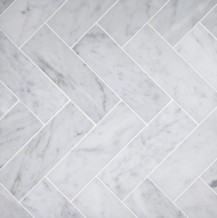 Classic Carrara Herringbone Mosaic Polished 305x325