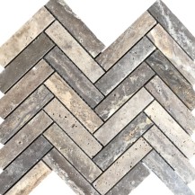 Classic Travertine Silver Herringbone Honed 247x298