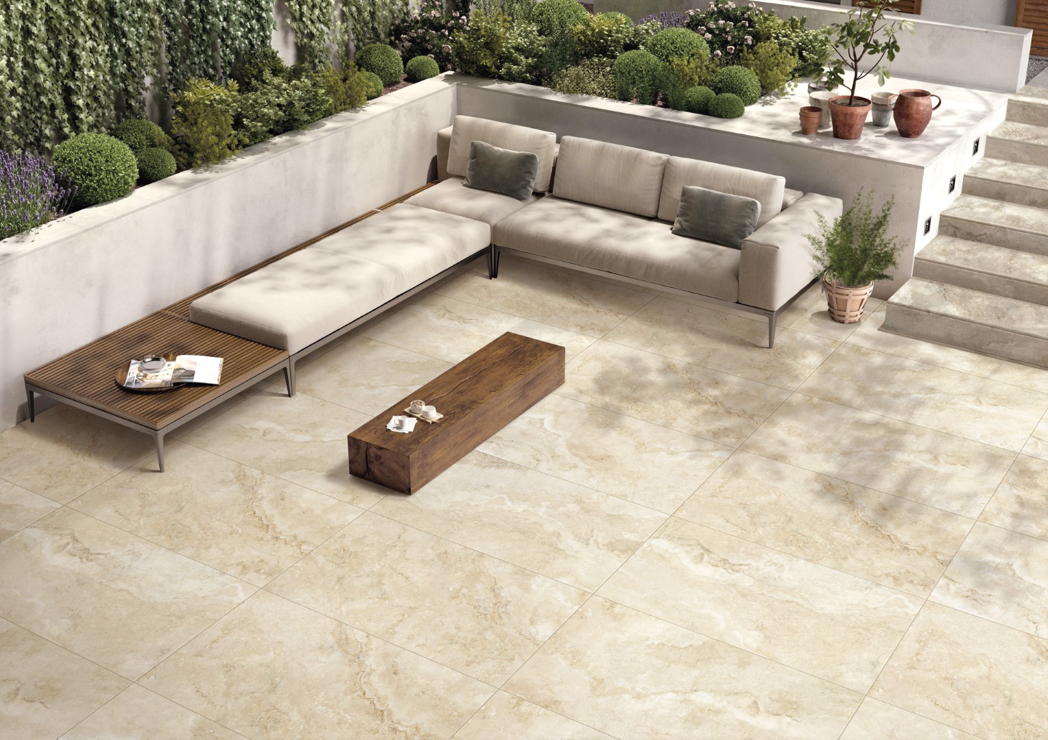 Como Travertine Ivory Bullnose Grip 300x600