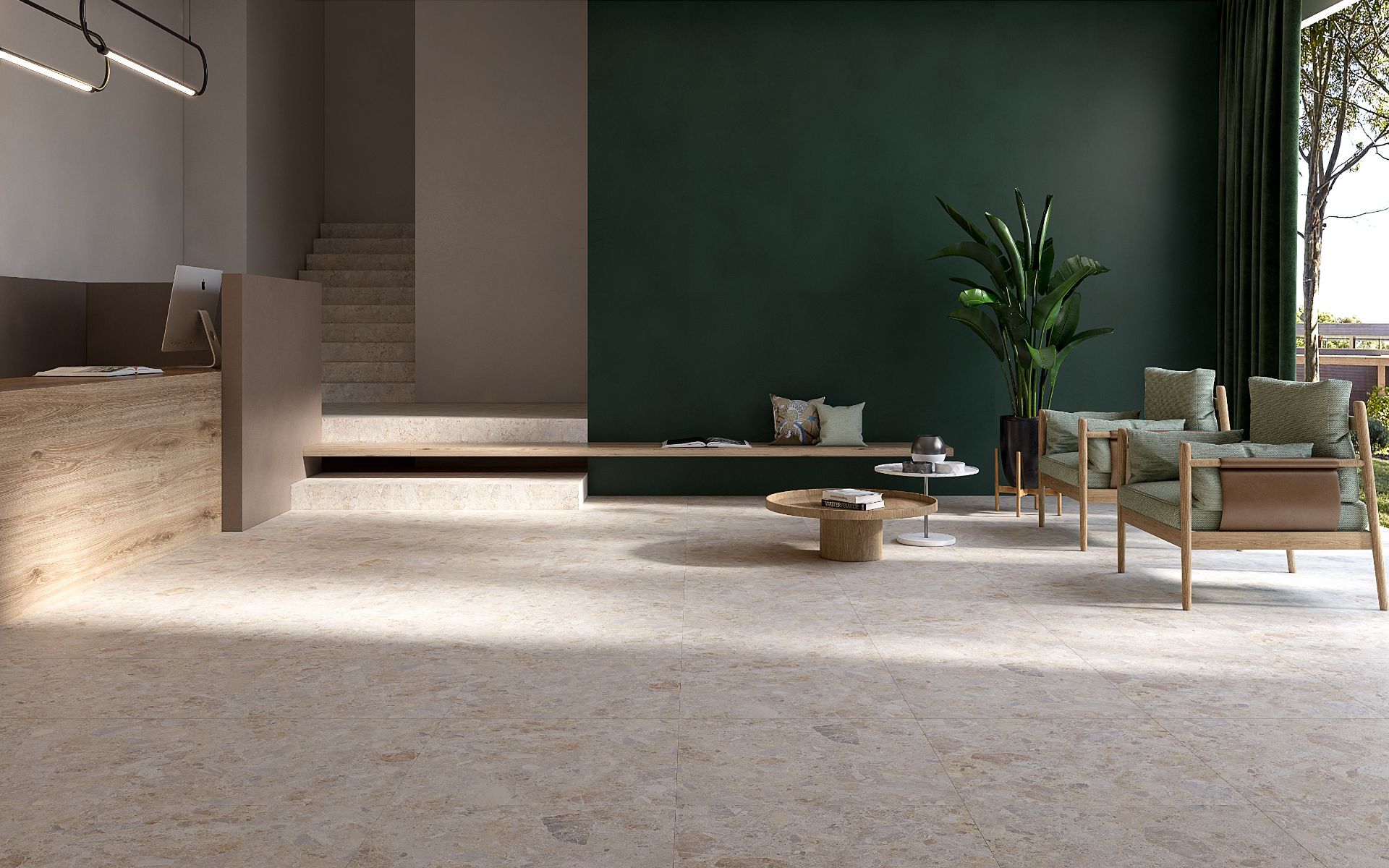 Crushed Terrazzo Bianco Matt 600x600