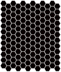 Essence Hexagon Black 23mm Matt 260x300