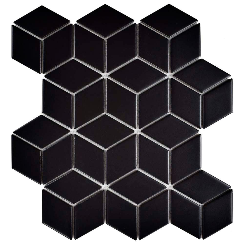 Geo Black Mosaic Matt 268x309