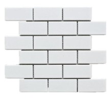 Metro White 45x95 Brick Mosaic Gloss 291x296