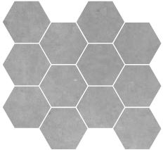 Paradigm Light Grey Hexagon Mosaic Matt 254x317