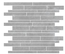 PARADIGM LIGHT GREY MATT STRIP MOSAIC