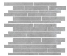 Paradigm Light Grey Strip Mosaic Matt 300x300