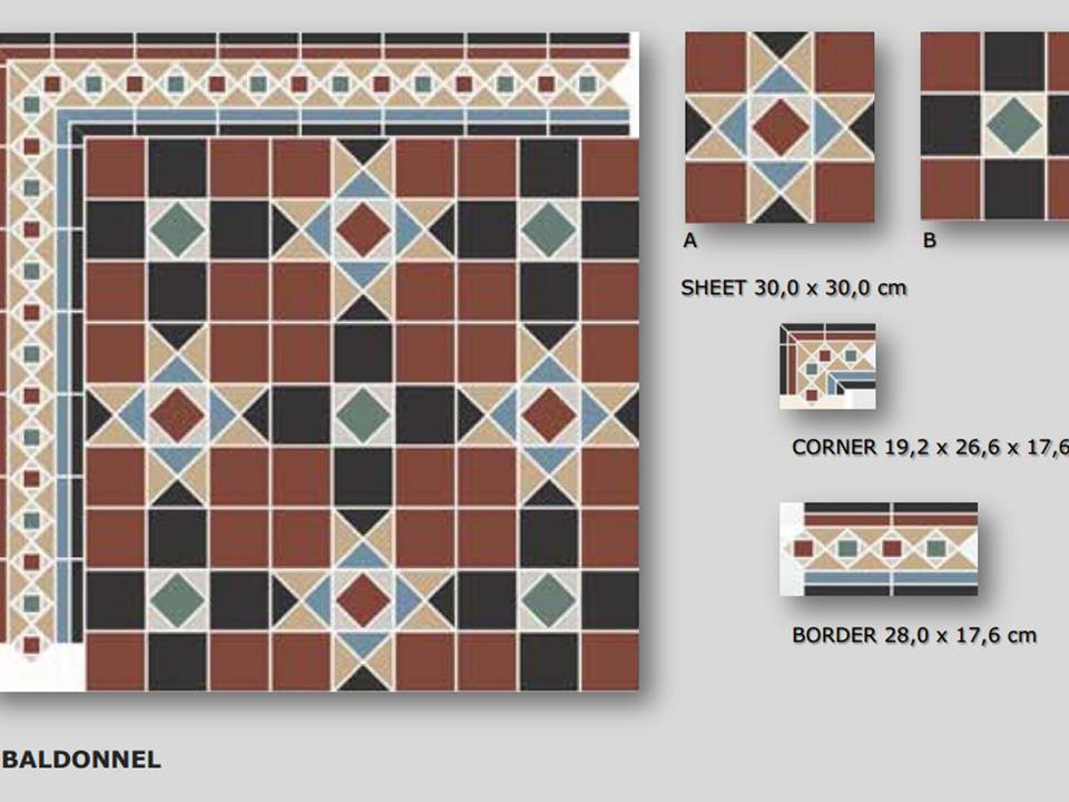 Tessellated tiles Balsonnel in situ